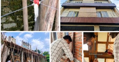 ऋषिकेश के गुमानीवाला में बिना नक्शे के बने अवैध टिन शेड और निर्माण स्थल को सील करती एमडीडीए की टीम