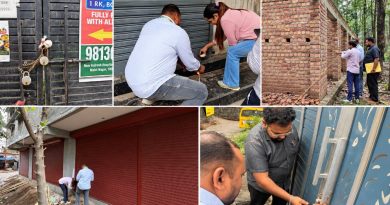 देहरादून में बिना मानचित्र स्वीकृति के किए जा रहे अवैध निर्माण और दुकानों को सील करती मसूरी-देहरादून विकास प्राधिकरण (MDDA) की टीम